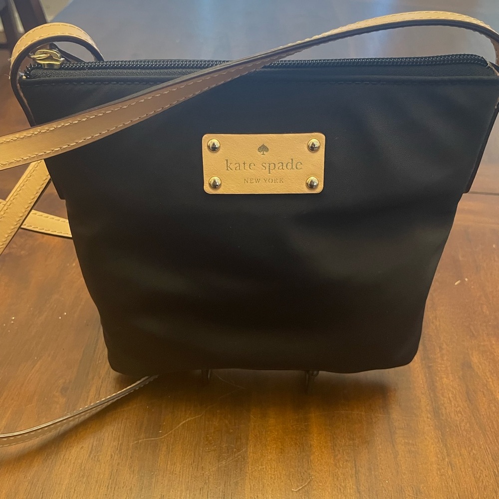 NWOT Kate Spade Black Nylon Crossbody